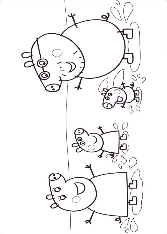 Plansa de colorat cu Peppa Pig 22 15
